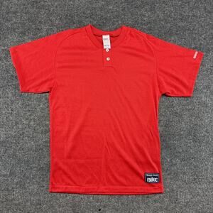 Vtg BIKE Shirt Mens Medium Red Henley Jersey Short Sleeve Athletic Tee